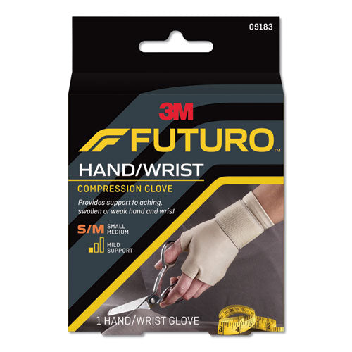 Image of FUTURO Energizing Support Glove, Small/Medium, Fits Palm Size 6.5" - 8.0", Tan
