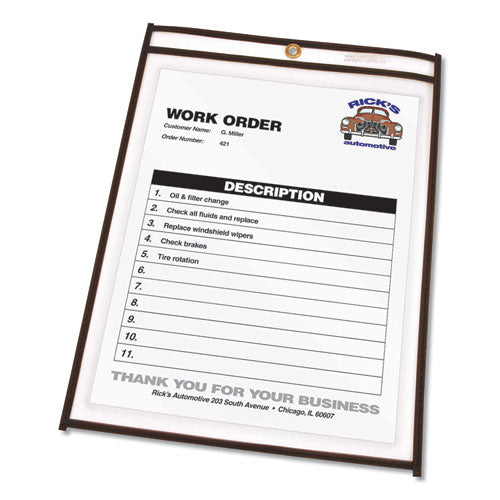 Image of C-Line® Shop Ticket Holders, Stitched, Both Sides Clear, 50 Sheets, 8.5 x 11, 25/Box