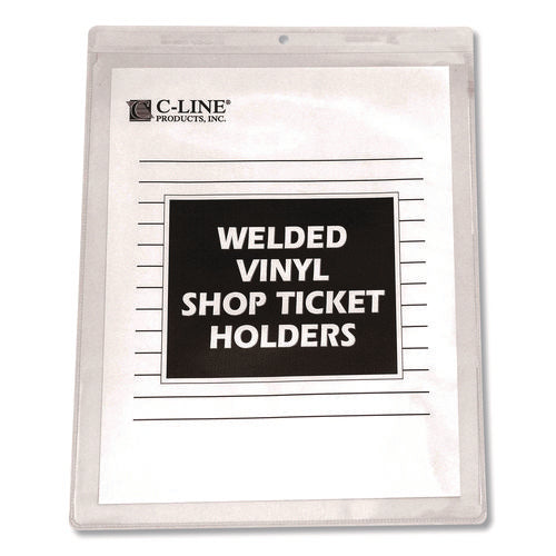 Image of C-Line® Clear Vinyl Shop Ticket Holders, Both Sides Clear, 50 Sheets, 9 X 12, 50/box