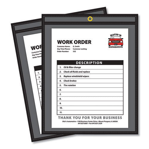 Image of C-Line® Shop Ticket Holders, Stitched, One Side Clear, 50 Sheets, 8.5 x 11, 25/Box