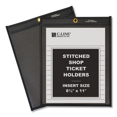 Image of C-Line® Shop Ticket Holders, Stitched, One Side Clear, 50 Sheets, 8.5 x 11, 25/Box