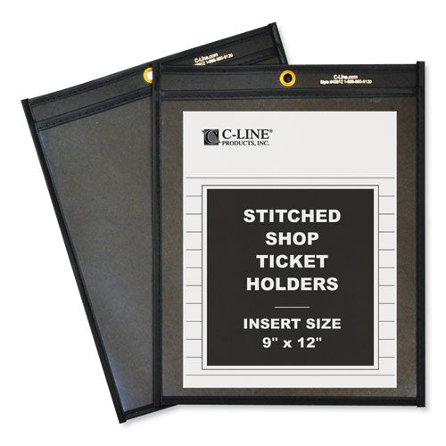 Image of C-Line® Shop Ticket Holders, Stitched, One Side Clear, 75 Sheets, 9 X 12, 25/box