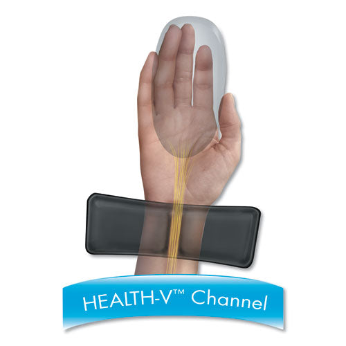 Image of Fellowes® Ergonomic Memory Foam Wrist Support with Attached Mouse Pad, 8.25 x 9.87, Black
