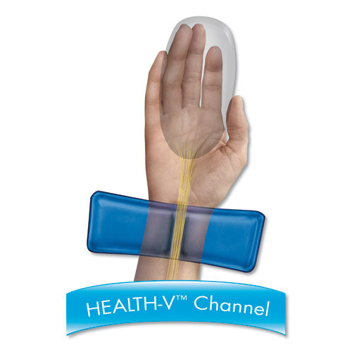 Image of Fellowes® Gel Wrist Support with Attached Mouse Pad, 8.25 x 9.87, Blue
