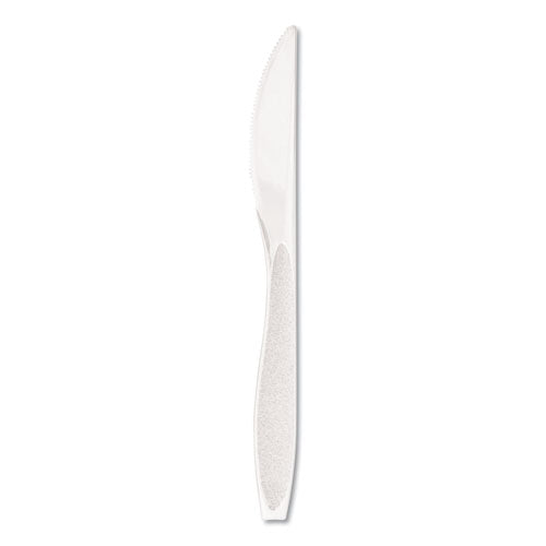 Image of SOLO® Impress Heavyweight Full-Length Polystyrene Cutlery, Knife, Plastic, White, 1,000/Carton