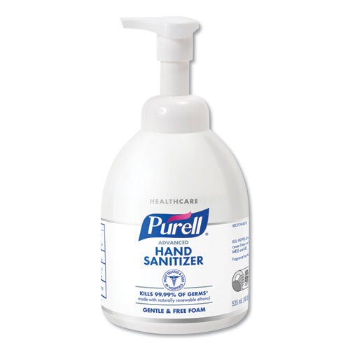 Image of PURELL® Advanced Green Certified Instant Hand Sanitizer Foam, 535 ml Bottle, Unscented, 4/Carton