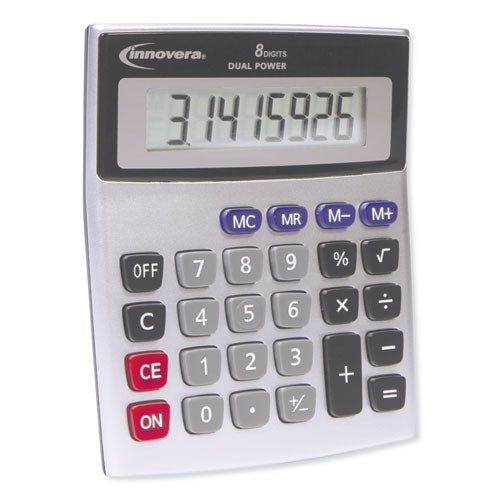 Image of Innovera® 15927 Desktop Calculator, Dual Power, 8-Digit LCD