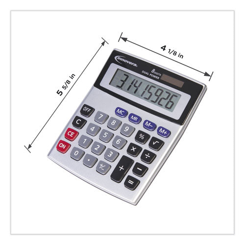 Image of Innovera® 15927 Desktop Calculator, Dual Power, 8-Digit LCD
