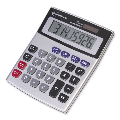 Image of Innovera® 15927 Desktop Calculator, Dual Power, 8-Digit LCD