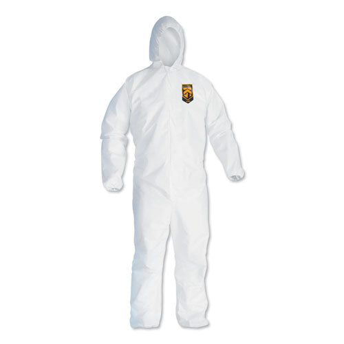 Image of KleenGuard A40 Elastic-Cuff and Ankles Hooded Coveralls, 2X-Large, White, 25/Carton