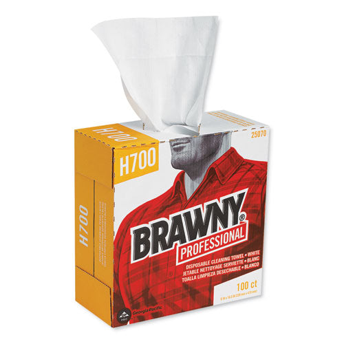 Image of Brawny® Professional Medium Weight Hef Shop Towels, 9 1/8 X 16 1/2, 100/box, 5 Boxes/carton