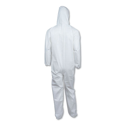 Image of KleenGuard A40 Elastic-Cuff, Ankle, Hooded Coveralls, 3x-Large, White, 25/carton