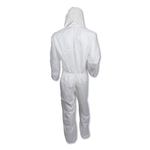 Image of KleenGuard A20 Breathable Particle Protection Coveralls, Zipper Front, Large, White