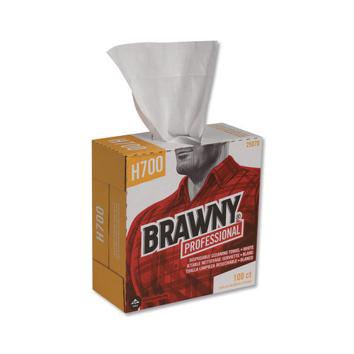 Image of Brawny® Professional Medium Weight HEF Shop Towels, 9.1 x 16.5, 100/Box