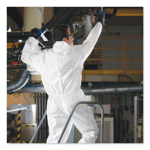Image of KleenGuard A20 Elastic Back, Cuff And Ankles Hooded Coveralls, 4x-Large, White, 20/carton