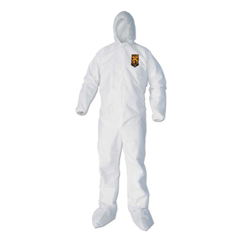 Image of KleenGuard A40 Elastic-Cuff, Ankle, Hood And Boot Coveralls, X-Large, White, 25/carton