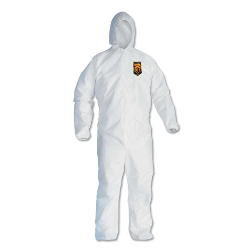 Image of KleenGuard A40 Elastic-Cuff And Ankle Hooded Coveralls, 4x-Large, White, 25/carton