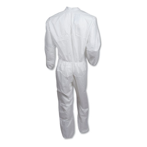 Image of KleenGuard A30 Elastic-Back and Cuff Coveralls, X-Large, White, 25/Carton