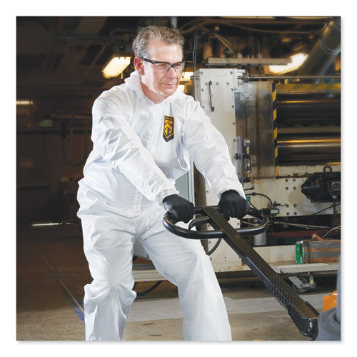 Image of KleenGuard A40 Elastic-Cuff and Ankles Hooded Coveralls, X-Large, White, 25/Carton