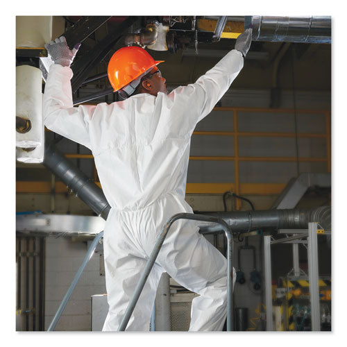 Image of KleenGuard A30 Elastic-Back and Cuff Coveralls, X-Large, White, 25/Carton