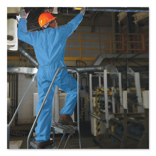 Image of KleenGuard A20 Coveralls, MICROFORCE Barrier SMS Fabric, 2X-Large, Blue, 24/Carton