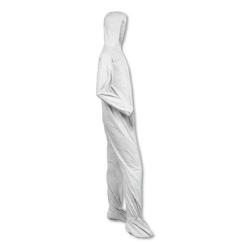 Image of KleenGuard A40 Elastic-Cuff, Ankle, Hood and Boot Coveralls, 2X-Large, White, 25/Carton