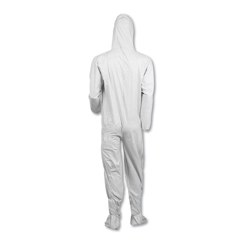 Image of KleenGuard A40 Elastic-Cuff, Ankle, Hood and Boot Coveralls, 3X-Large, White, 25/Carton