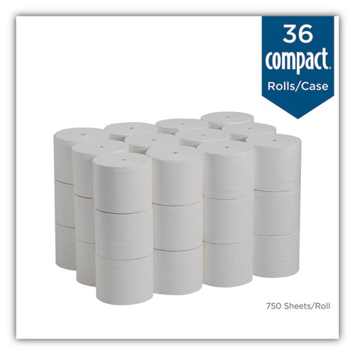 Image of Georgia Pacific® Professional Compact Coreless Bath Tissue, Septic Safe, 2-Ply, White, 750 Sheets/roll, 36/carton