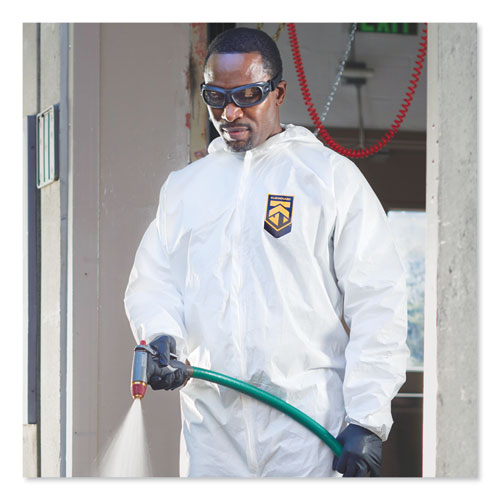 Image of KleenGuard A40 Elastic-Cuff And Ankle Hooded Coveralls, 4x-Large, White, 25/carton