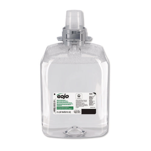 Image of GOJO® Green Certified Foam Hand Cleaner, Refill for GOJO FMX-20 Push-Style Dispenser, Unscented, 2,000 mL, 2/Carton