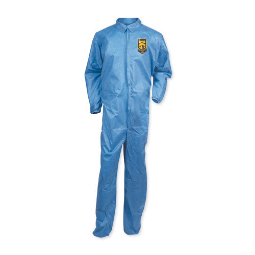Image of KleenGuard A20 Coveralls, MICROFORCE Barrier SMS Fabric, 2X-Large, Blue, 24/Carton