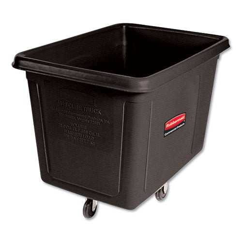 Image of Rubbermaid® Commercial Cube Truck, 149 gal, 600 lb Capacity, Plastic, Black