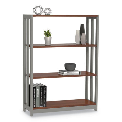 Image of Linea Italia® Trento Line Bookcase, Three-Shelf, 31.5w x 11.5d x 43.25h, Cherry