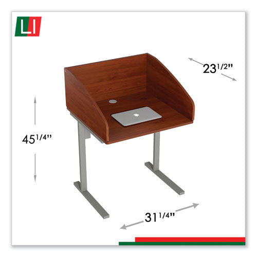 Image of Linea Italia® Study Carrell Starter Unit, 2-Leg, 31.25 X 23.5 X 45.25, Cherry