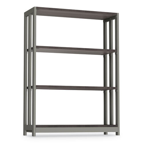 Image of Linea Italia® Trento Line Bookcase, Three-Shelf, 31.5w x 11.63d x 43.25h, Mocha