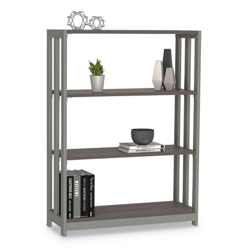 Image of Linea Italia® Trento Line Bookcase, Three-Shelf, 31.5w x 11.63d x 43.25h, Mocha