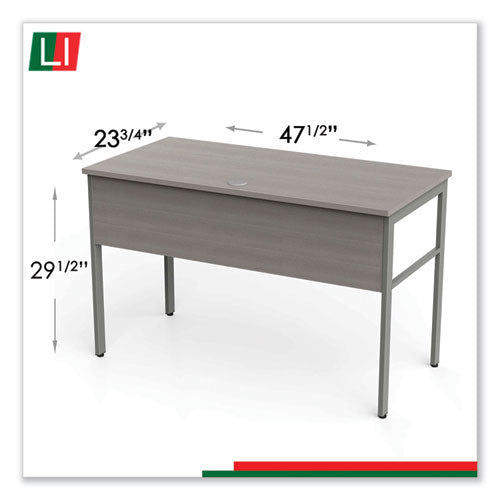 Image of Linea Italia® Urban Series Desk Workstation, 47.25" X 23.75" X 29.5", Ash