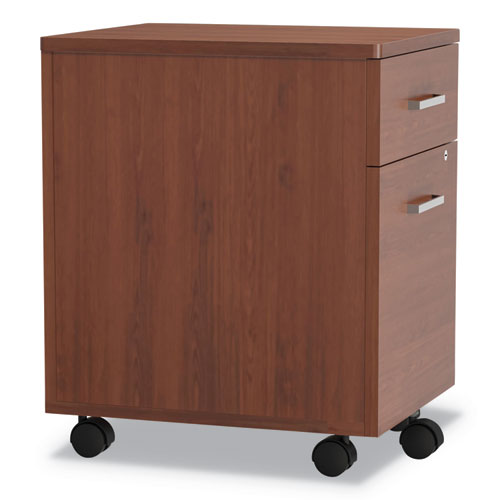 Image of Linea Italia® Trento Line Mobile Pedestal File, Left Or Right, 2-Drawers: Box/file, Legal/letter, Cherry, 16.5" X 19.75" X 23.63"