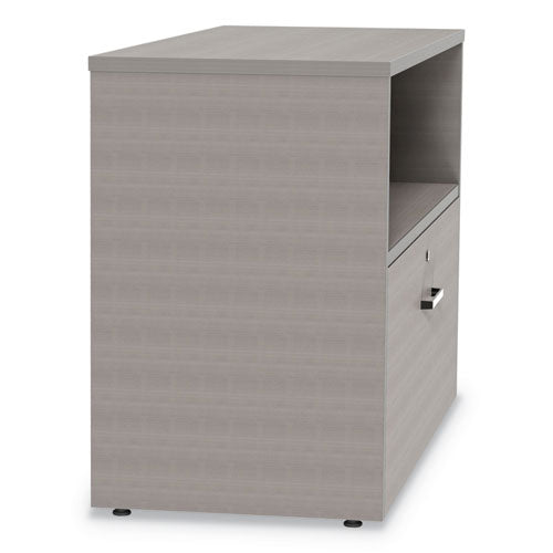 Image of Linea Italia® Urban Series Cabinet Credenza Pedestal with Lateral File, 35.25w x 15.25d x 23.75h, Ash