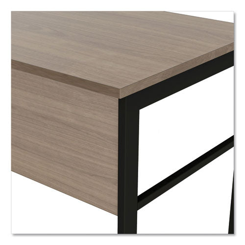 Image of Linea Italia® Urban Series Desk Workstation, 59" X 23.75" X 29.5", Natural Walnut