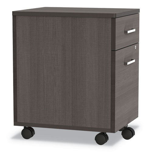 Image of Linea Italia® Trento Line Mobile Pedestal File, Left Or Right, 2-Drawers: Box/file, Legal/letter, Mocha, 16.5" X 19.75" X 23.63"