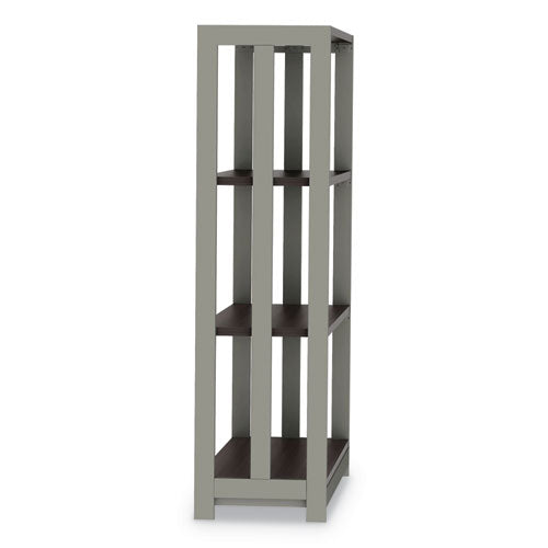 Image of Linea Italia® Trento Line Bookcase, Three-Shelf, 31.5w x 11.63d x 43.25h, Mocha