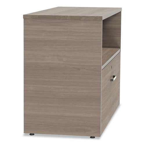 Image of Linea Italia® Urban Series Cabinet Credenza Pedestal with Lateral File, 35.25w x 15.25d x 23.75h, Natural Walnut