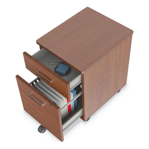 Image of Linea Italia® Trento Line Mobile Pedestal File, Left Or Right, 2-Drawers: Box/file, Legal/letter, Cherry, 16.5" X 19.75" X 23.63"