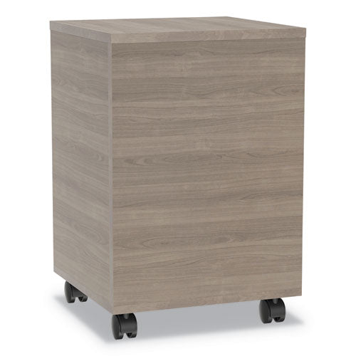 Image of Linea Italia® Urban Mobile File Pedestal, Left Or Right, 2-Drawers: Box/file, Legal/a4, Natural Walnut, 16" X 15.25" X 23.75"