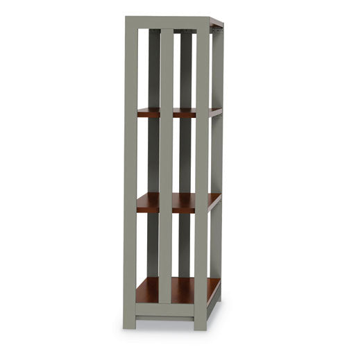 Image of Linea Italia® Trento Line Bookcase, Three-Shelf, 31.5w x 11.5d x 43.25h, Cherry