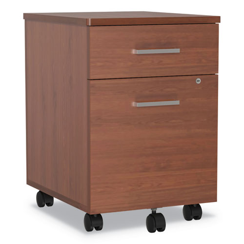 Image of Linea Italia® Trento Line Mobile Pedestal File, Left Or Right, 2-Drawers: Box/file, Legal/letter, Cherry, 16.5" X 19.75" X 23.63"