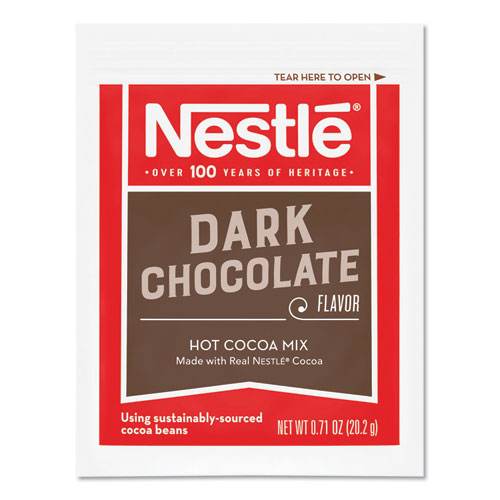 Image of Nestle® Hot Cocoa Mix, Dark Chocolate, 0.71 Oz, 50/box