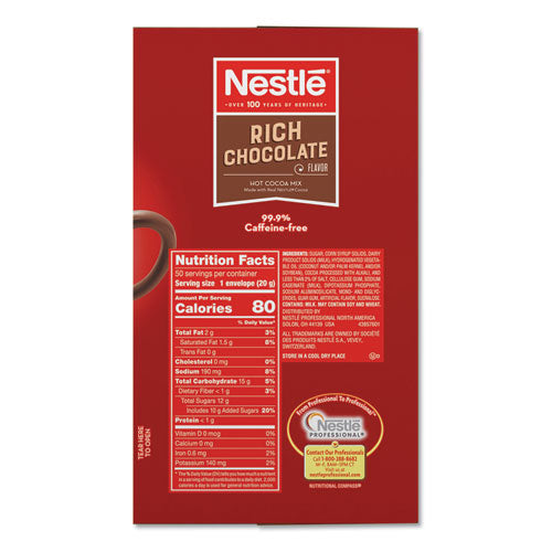 Image of Nestle® Hot Cocoa Mix, Rich Chocolate, .71oz, 50/box