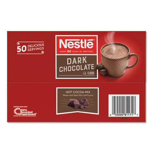 Image of Nestle® Hot Cocoa Mix, Dark Chocolate, 0.71 Oz, 50/box